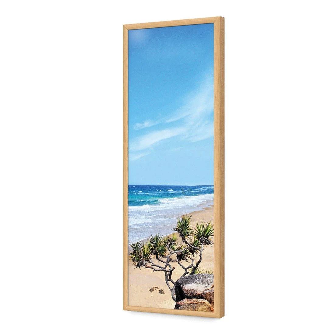 Coolum Beach, tall Coolum Beach, Tall -WALL ART DESGIN SALE coolum beach tall acrylic glass no border oak frame 90x30cm 676337