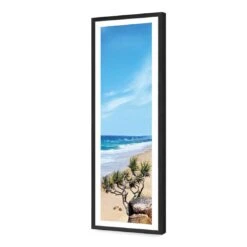 Coolum Beach, Tall 10 Coolum Beach, Tall -WALL ART DESGIN SALE coolum beach tall acrylic glass with border black frame 90x30cm 371316
