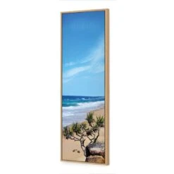 Coolum Beach, Tall 6 Coolum Beach, Tall -WALL ART DESGIN SALE coolum beach tall canvas oak floating frame 60x20cm 712025