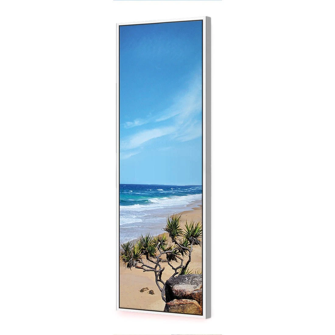 Coolum Beach, tall Coolum Beach, Tall -WALL ART DESGIN SALE coolum beach tall canvas white floating frame 60x20cm 630044