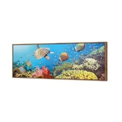 Coral Sea (Long) 7 Coral Sea (Long) -WALL ART DESGIN SALE coral sea long canvas natural floating frame 60x20cm 996186