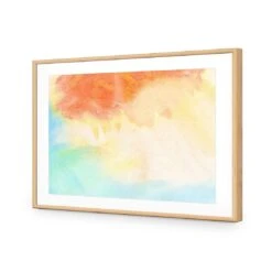 Cotton Candy -WALL ART DESGIN SALE cotton candy acrylic glass with border oak frame 45x30cm 846884