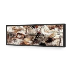 Craze Of Brown (long) 15 Craze Of Brown (long) -WALL ART DESGIN SALE craze of brown long acrylic glass no border black frame 90x30cm 728371