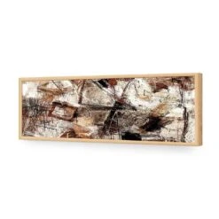 Craze Of Brown (long) 17 Craze Of Brown (long) -WALL ART DESGIN SALE craze of brown long acrylic glass no border oak frame 90x30cm 325985