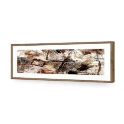Craze Of Brown (long) 13 Craze Of Brown (long) -WALL ART DESGIN SALE craze of brown long acrylic glass with border natural frame 90x30cm 593360
