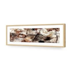 Craze Of Brown (long) 12 Craze Of Brown (long) -WALL ART DESGIN SALE craze of brown long acrylic glass with border oak frame 90x30cm 719917