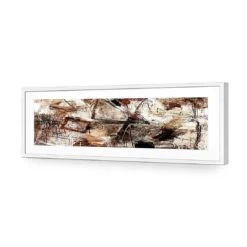 Craze Of Brown (long) 11 Craze Of Brown (long) -WALL ART DESGIN SALE craze of brown long acrylic glass with border white frame 90x30cm 615514