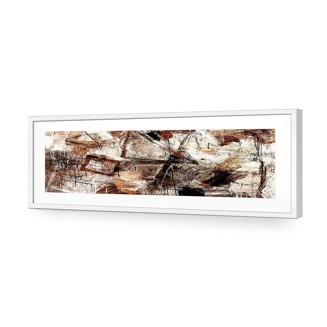 Craze of Brown (long) Craze Of Brown (long) -WALL ART DESGIN SALE craze of brown long acrylic glass with border white frame 90x30cm 615514