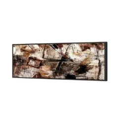 Craze Of Brown (long) 4 Craze Of Brown (long) -WALL ART DESGIN SALE craze of brown long canvas black floating frame 60x20cm 259869