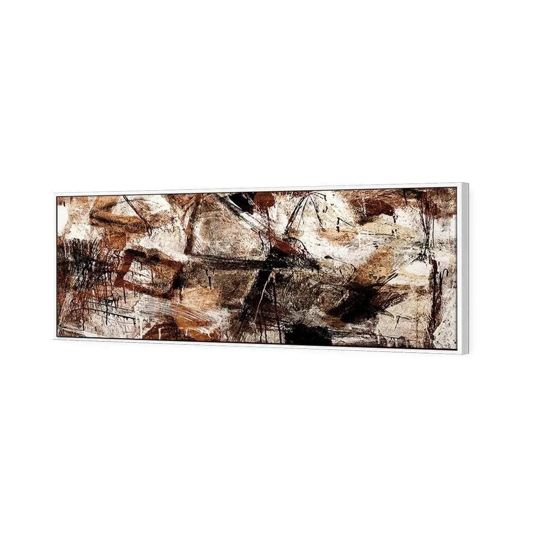 Craze of Brown (long) Craze Of Brown (long) -WALL ART DESGIN SALE craze of brown long canvas white floating frame 60x20cm 212759