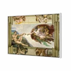Creation Of Adam By Michelangelo Canvas Art 5 Creation Of Adam By Michelangelo Canvas Art -WALL ART DESGIN SALE creation of adam by michelangelo canvas art 45x30cm white frame 160403