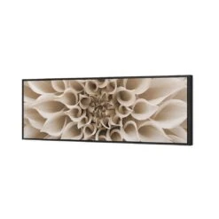 Dahlia Delight, Sepia (Long) -WALL ART DESGIN SALE dahlia delight sepia long canvas black floating frame 60x20cm 651226