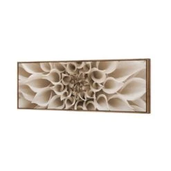 Dahlia Delight, Sepia (Long) -WALL ART DESGIN SALE dahlia delight sepia long canvas natural floating frame 60x20cm 327944