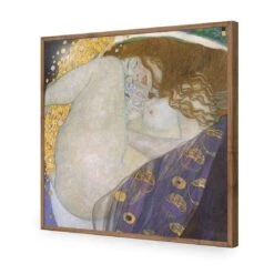 Danae By Gustav Klimt -WALL ART DESGIN SALE danae by gustav klimt acrylic glass no border natural frame 37x37cm 763782