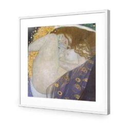 Danae By Gustav Klimt -WALL ART DESGIN SALE danae by gustav klimt acrylic glass with border white frame 37x37cm 594262