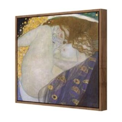 Danae By Gustav Klimt -WALL ART DESGIN SALE danae by gustav klimt canvas natural floating frame 37x37cm 520772