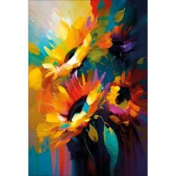 Dark Sunflower Splash