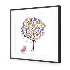 Day Dream Tree, Square Acrylic Print Art -WALL ART DESGIN SALE day dream tree square acrylic glass art with border black frame 37x37cm 722141