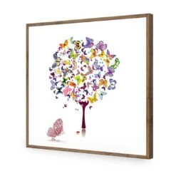 Day Dream Tree, Square Acrylic Print Art -WALL ART DESGIN SALE day dream tree square acrylic glass art without border natural frame 37x37cm 941626