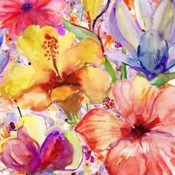 Day Lilies And Iris (Square)