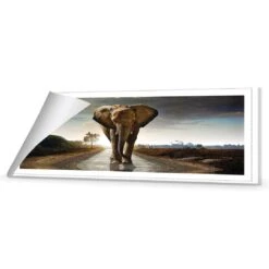 Determined Elephant (Long) Canvas Art 8 Determined Elephant (Long) Canvas Art -WALL ART DESGIN SALE determined elephant long canvas art 60x20cm rolled canvas 720457