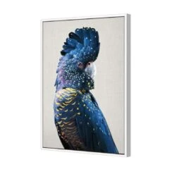 Distracted Black Cocky -WALL ART DESGIN SALE distracted black cocky canvas white frame 45x30cm 358393