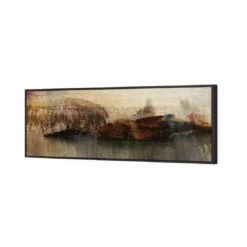Distressed Wall (long) 4 Distressed Wall (long) -WALL ART DESGIN SALE distressed wall long canvas black floating frame 60x20cm 100219