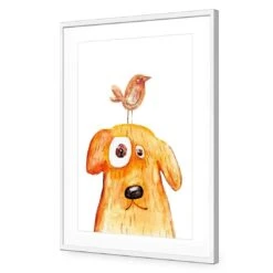 Doggy Days -WALL ART DESGIN SALE doggy days acrylic glass with border white frame 45x30cm 562083