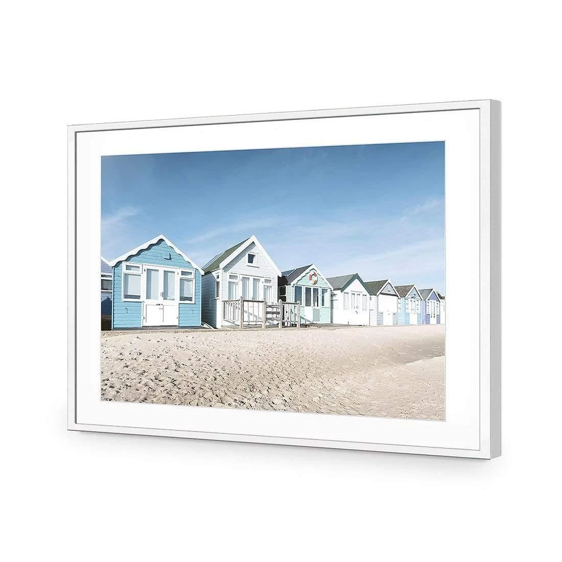 Dorset Beach Hut Lane Dorset Beach Hut Lane -WALL ART DESGIN SALE dorset beach hut lane acrylic glass with border white frame 45x30cm 462124