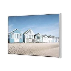 Dorset Beach Hut Lane 5 Dorset Beach Hut Lane -WALL ART DESGIN SALE dorset beach hut lane canvas white frame 45x30cm 190174