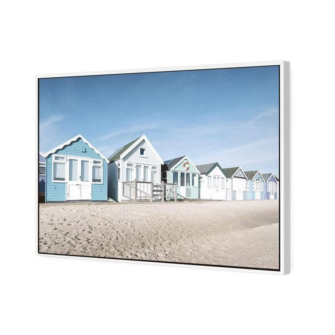 Dorset Beach Hut Lane Dorset Beach Hut Lane -WALL ART DESGIN SALE dorset beach hut lane canvas white frame 45x30cm 190174