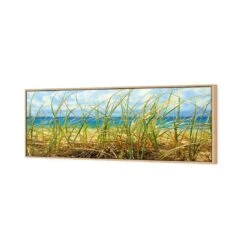 Dune Grass (Long) 6 Dune Grass (Long) -WALL ART DESGIN SALE dune grass long canvas oak floating frame 60x20cm 653432