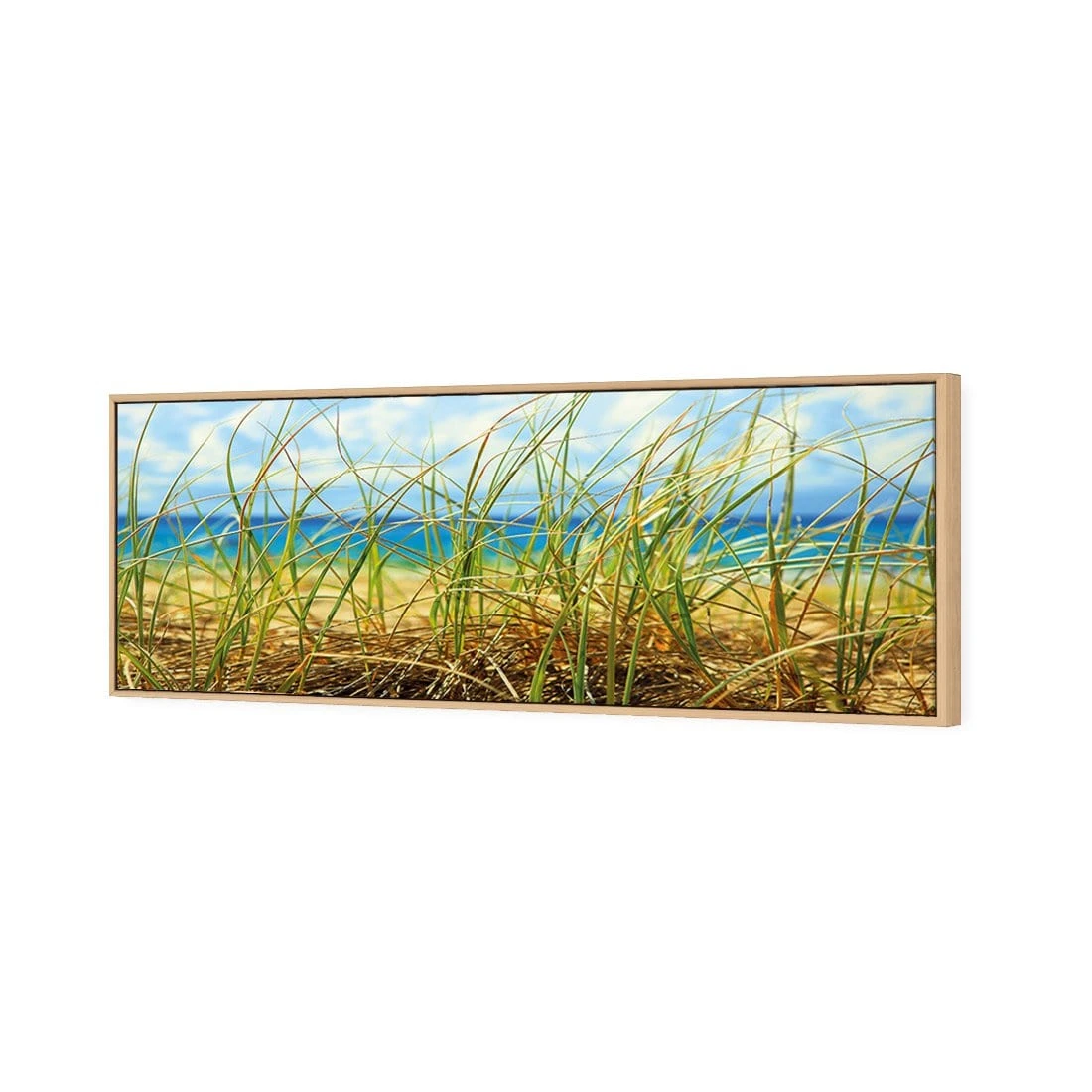 Dune Grass (Long) Dune Grass (Long) -WALL ART DESGIN SALE dune grass long canvas oak floating frame 60x20cm 653432