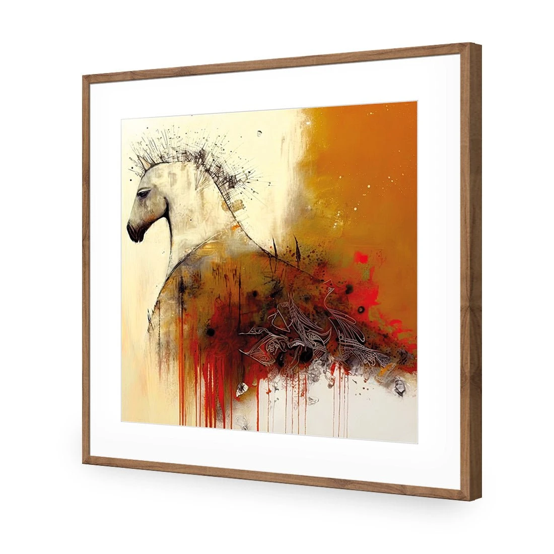 Echo of Hoofbeats I Echo Of Hoofbeats I -WALL ART DESGIN SALE echo of hoofbeats i acrylic glass with border natural frame 37x37cm 949221