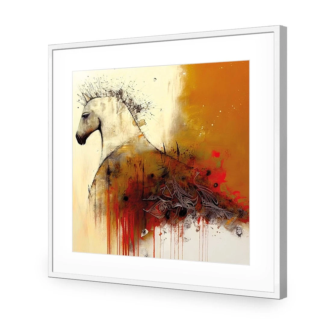 Echo of Hoofbeats I Echo Of Hoofbeats I -WALL ART DESGIN SALE echo of hoofbeats i acrylic glass with border white frame 37x37cm 959250