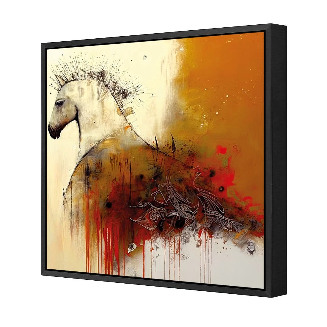 Echo of Hoofbeats I Echo Of Hoofbeats I -WALL ART DESGIN SALE echo of hoofbeats i canvas black frame 37x37cm 275974