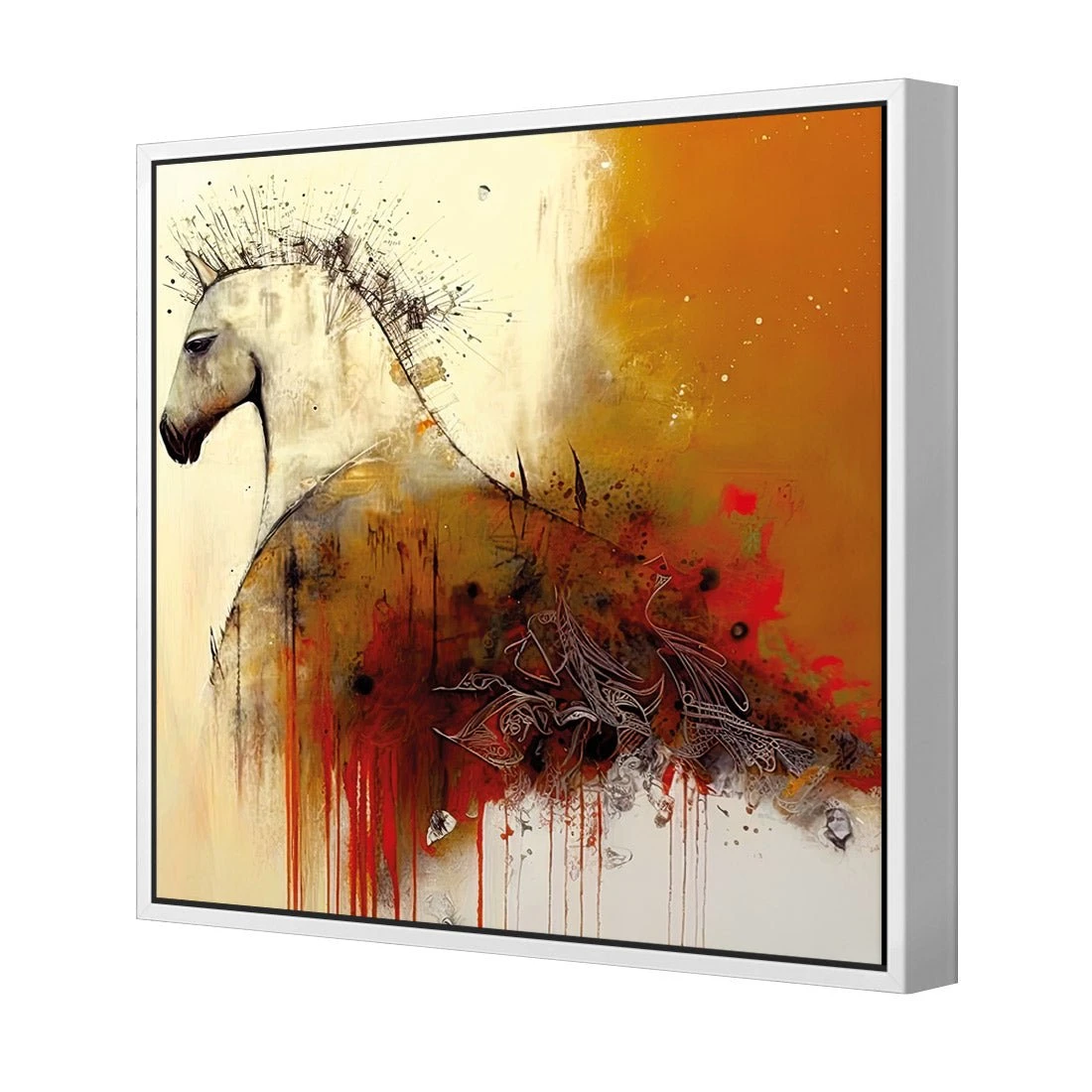 Echo of Hoofbeats I Echo Of Hoofbeats I -WALL ART DESGIN SALE echo of hoofbeats i canvas white frame 37x37cm 454286