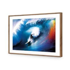 Electric Wave -WALL ART DESGIN SALE electric wave acrylic glass with border natural frame 45x30cm 117930