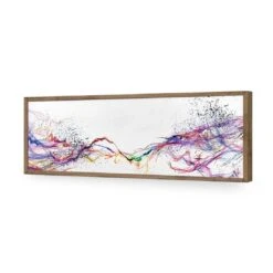 Electricity On Black, Inverted, Long Acrylic Print Art -WALL ART DESGIN SALE electricity on black inverted long acrylic glass art without border natural frame 60x20cm 246250