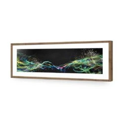 Electricity On Black, Long Acrylic Print Art -WALL ART DESGIN SALE electricity on black long acrylic glass art with border natural frame 60x20cm 396302