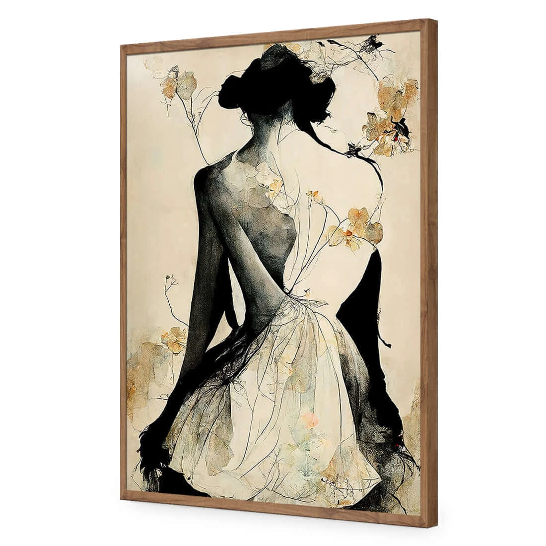 Elegant Back Elegant Back -WALL ART DESGIN SALE elegant back acrylic glass no border natural frame 45x30cm 815484