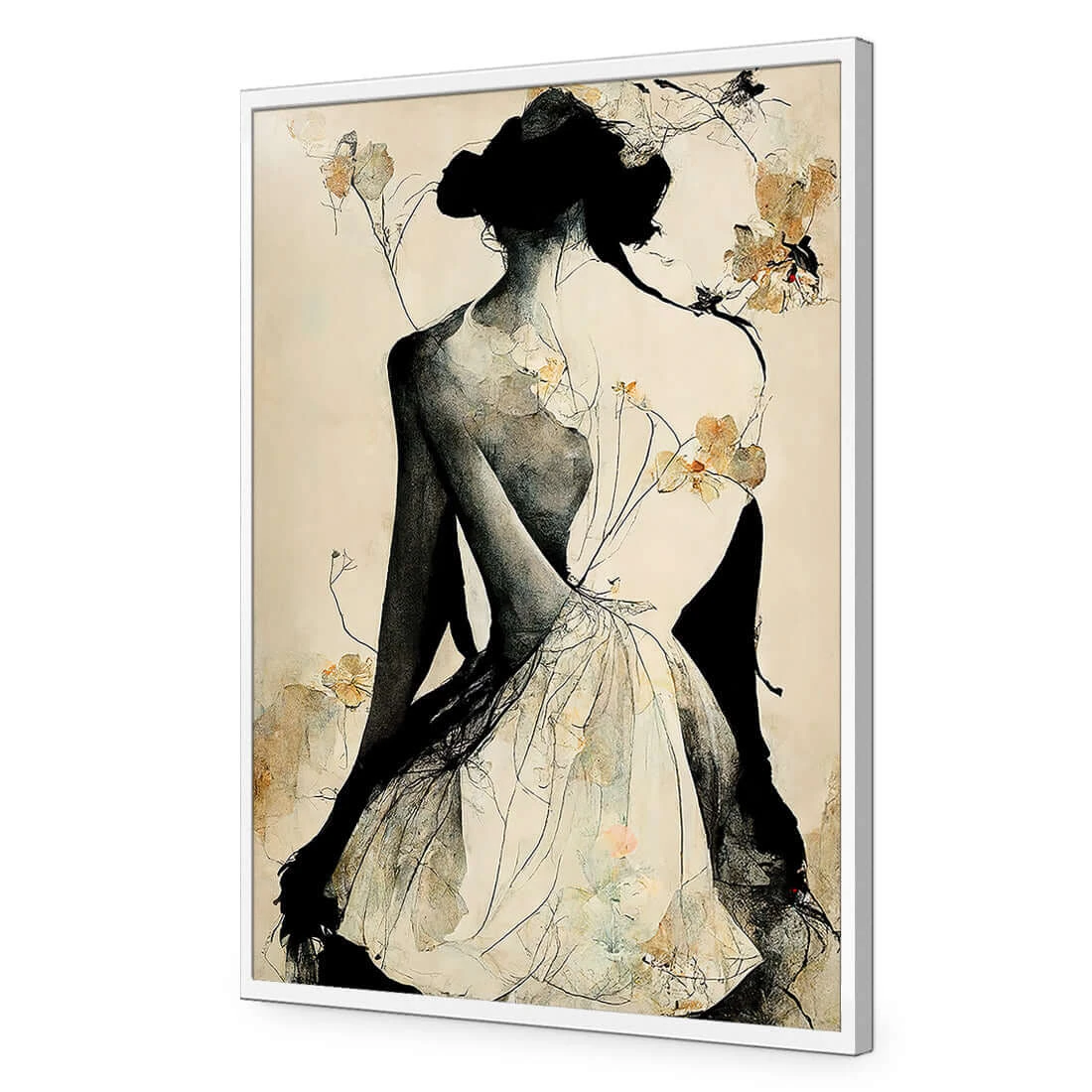 Elegant Back Elegant Back -WALL ART DESGIN SALE elegant back acrylic glass no border white frame 45x30cm 394541