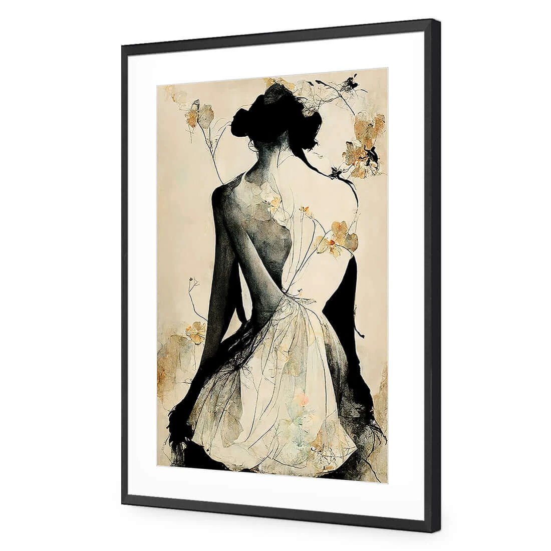 Elegant Back Elegant Back -WALL ART DESGIN SALE elegant back acrylic glass with border black frame 45x30cm 942765