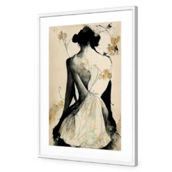 Elegant Back 12 Elegant Back -WALL ART DESGIN SALE elegant back acrylic glass with border white frame 45x30cm 267855
