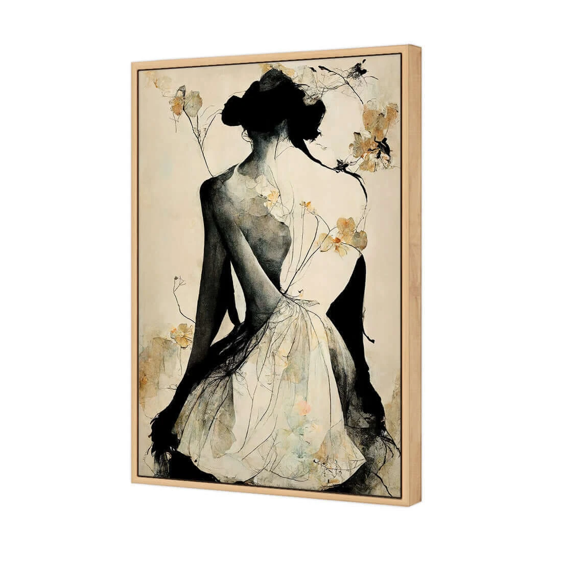 Elegant Back Elegant Back -WALL ART DESGIN SALE elegant back canvas oak floating frame 45x30cm 516507