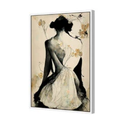 Elegant Back 6 Elegant Back -WALL ART DESGIN SALE elegant back canvas white floating frame 45x30cm 980596