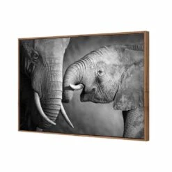 Elephant And Mum Canvas Art 5 Elephant And Mum Canvas Art -WALL ART DESGIN SALE elephant and mum canvas art 45x30cm natural frame 440135