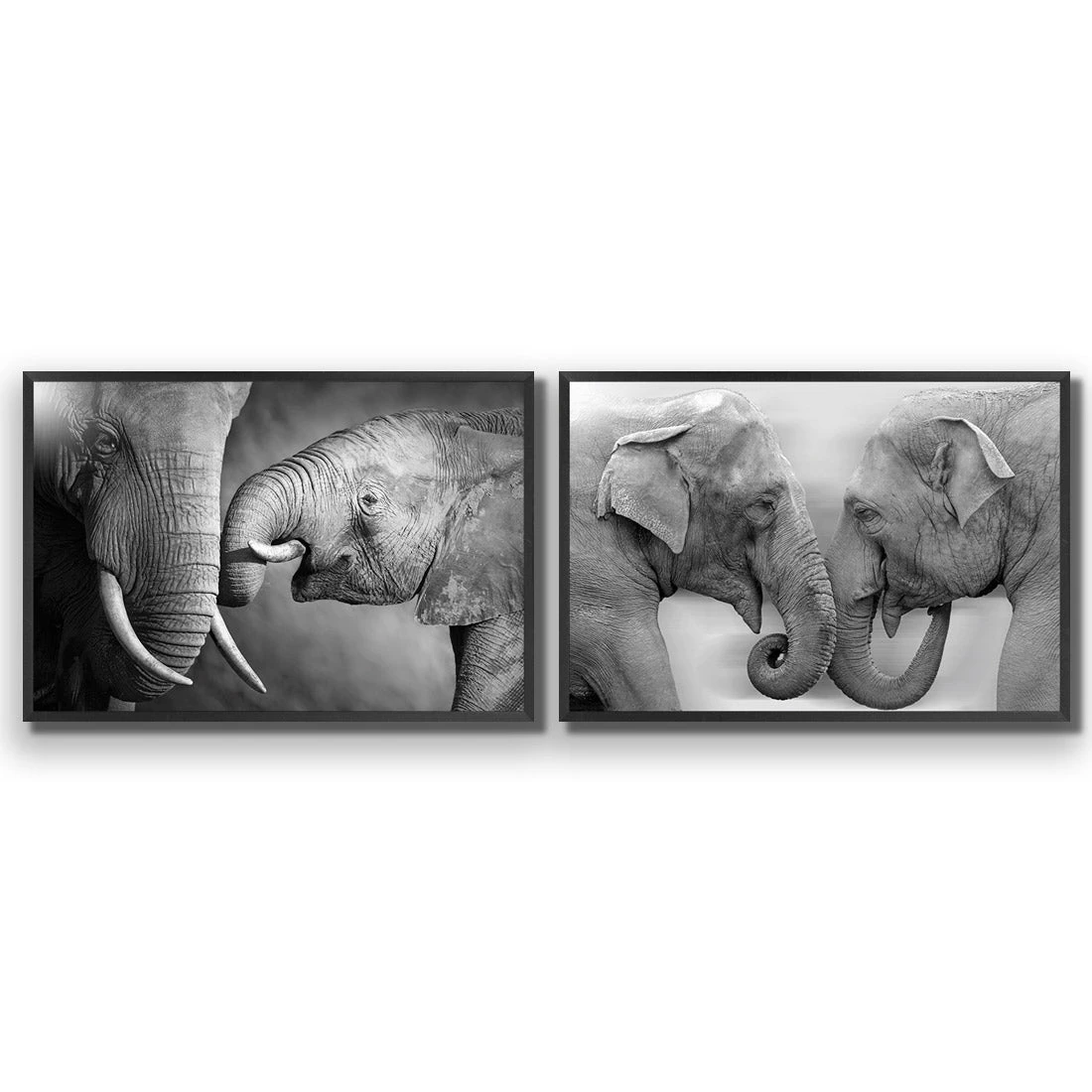 Elephant Family Perfect Pair Elephant Family Perfect Pair -WALL ART DESGIN SALE elephant family perfect pair acrylic glass no border black frame 45x30cm 560884