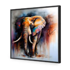Elephant Runway II -WALL ART DESGIN SALE elephant runway ii acrylic glass no border black frame 37x37cm 504126