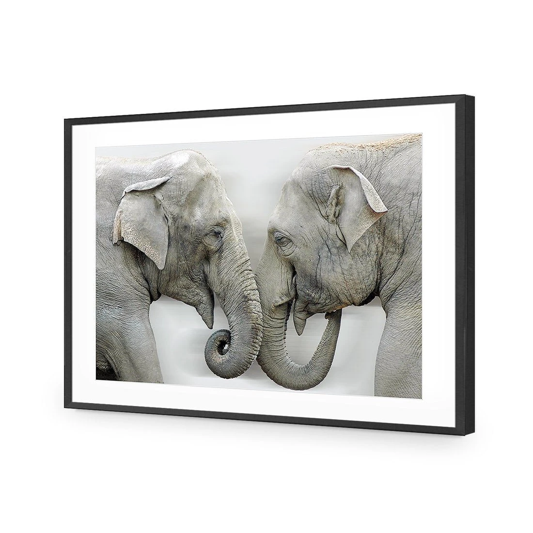 Elephants Kissing Elephants Kissing -WALL ART DESGIN SALE elephants kissing acrylic glass with border black frame 45x30cm 385560